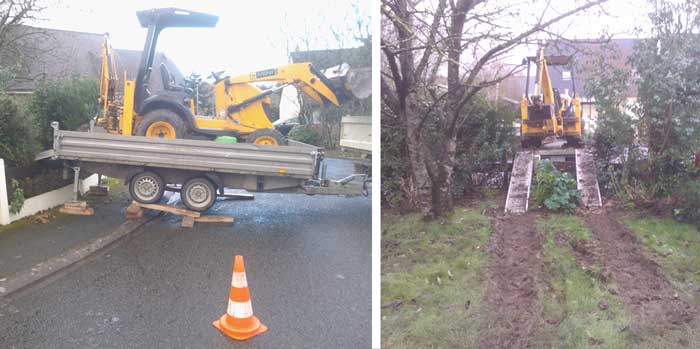Accès difficile dans un jardin