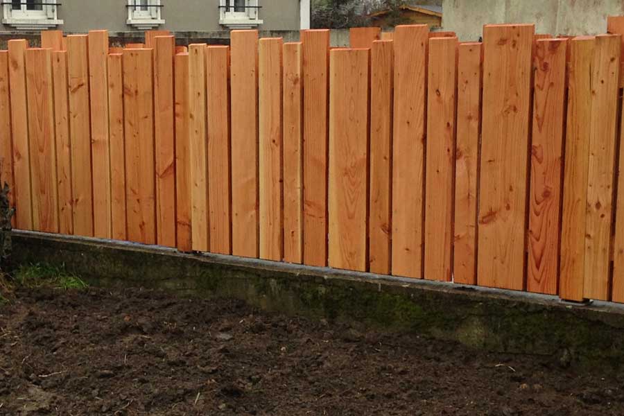 Palissade en pin Douglas  Couleur Jardin