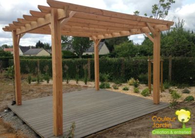 pergola en bois en essence de pin douglas